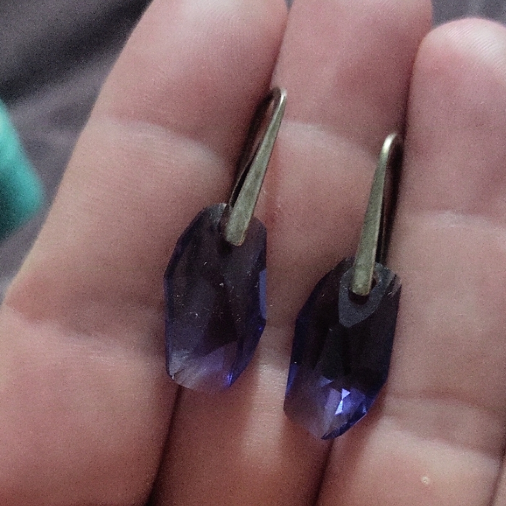 Elegant Purple Drop Earrings